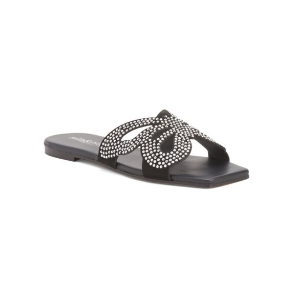 NILA & NILA Shoes - NILA & NILA Silver Made In Italy Suede Flat Sandals